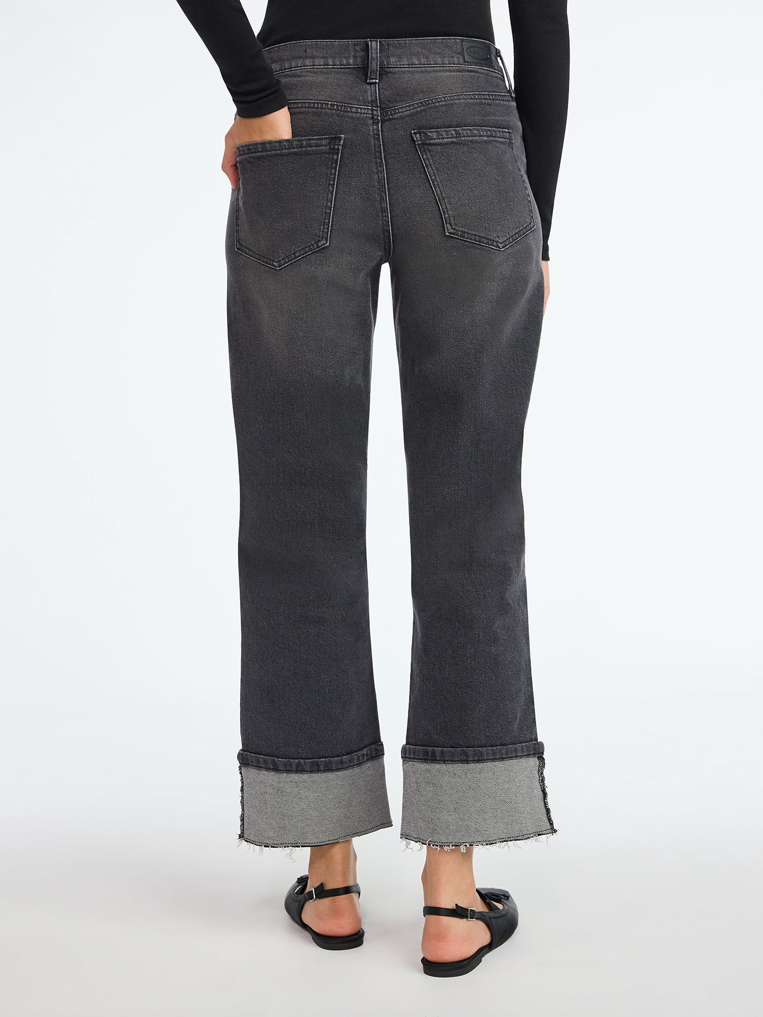 Scoop Women's and Women's Plus Benton Cuffed Ankle Jeans, 25", 27", and 29" Inseams, Sizes 0-26W