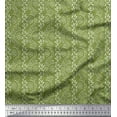 thumbnail image 1 of Soimoi Modal Satin Fabric Leaves & Floral Block Print Sewing Fabric Yard 42 Inch Wide, 1 of 3