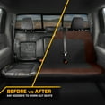 thumbnail image 5 of Cat Flexfit Rear Bench Seat Cover for Car Truck SUV, Durable Canvas Mesh Design, 60/40 Split Bench Auto Protector, Brown & Black, 5 of 9