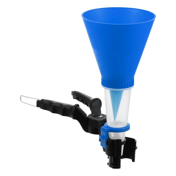 Uxcell Adjustable Clamp Oil Funnel, Universal Oil Funnel Adapters Oil Filter for Cars Trucks Automotive Motor, Blue