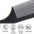 thumbnail image 3 of Peine de corte profesional, peine de peluquero de dientes finos y anchos, peine de corte de fibra de carbono negro, peine de peinado., 3 of 5