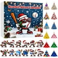 thumbnail image 2 of Countdown Sets Deep 2D Baseball Cartoon Advent Calendar 24 Piece Baseball Surprise Ornament for Kids, 2 of 6
