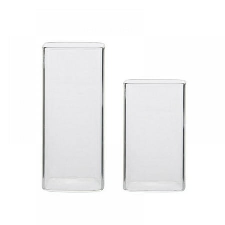 

TINKER High Temperature Resistant Square Clear Transparent Glass Tea Milk Cup for Bars Restaurants Kitchen Home 370ml