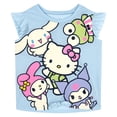 thumbnail image 2 of Hello Kitty Cinnamoroll Hello Kitty Keroppi T-Shirt and French Terry Dolphin Shorts Outfit Set Toddler to Big Kid, 2 of 4