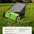thumbnail image 2 of Riedhoff 26" Push Lawn Sweeper,4 Spinning Brushes, 7 Cu. Ft Capacity Collection Bag, Adjustable Height, Light Green, 2 of 7