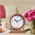 thumbnail image 4 of Desk Clock Non Ticking Battery Operated Loft Room Office Family Decorative Office Shelf Red Brown, 4 of 8