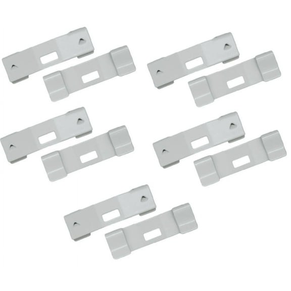 10 Pack Vertical Blind Vane Saver - White Curved Repair Clips - Fixes Broken Vanes
