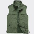 thumbnail image 2 of Chaleco Chaleco Casual de Color Sólido Fino de Primavera y Otoño para Hombres Chaleco de Negocios de Secado Rápido con Cuello Alto y Cintura Transpirable de Malla para Hombres, 2 of 4