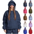 thumbnail image 1 of Camiseta de maestra/o,Sudadera de viaje con antifaz, sudadera con capucha para dormir para adultos, forro polar suave, ideal para relajarse en casa, sopatenor, 1 of 9