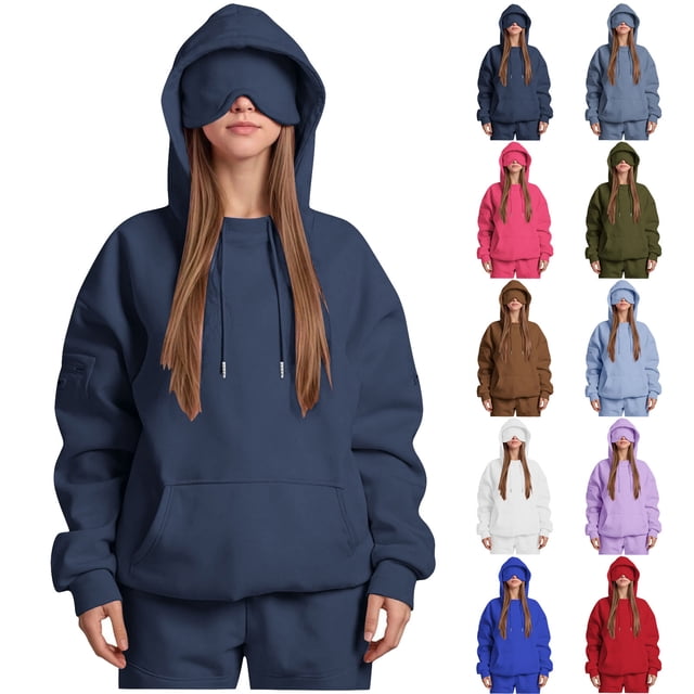 Camiseta de maestra/o,Sudadera de viaje con antifaz, sudadera con capucha para dormir para adultos, forro polar suave, ideal para relajarse en casa, sopatenor