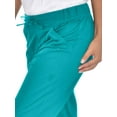 thumbnail image 3 of Mini Marilyn Scrubs Straight Leg 4-Way Stretch Flare Leg Elastic Waistband Four Pocket Pants with Cargo Pockets, 3 of 3