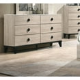 thumbnail image 4 of Esofastore 4-Piece Transitional Upholstered Queen Bedroom Set, Cream, 4 of 8