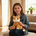 thumbnail image 5 of Gaiwos Tabby Cat Stuffed Animals 11 inches, Cuddly Striped Plush Cats with Lifelike Details, Soft Plushies Cat Gifts for Kids, Toddlers, and Kitten Lovers, 5 of 9