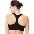 thumbnail image 3 of Hanes Womens Sport Racerback Compression Sports Bra, L, Black, 3 of 3
