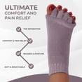 thumbnail image 4 of Happy Feet Toe Alignment Separator Socks, Prevent Foot Cramps and hammertoes, Toe Separator Massage Socks, 4 of 14