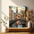 thumbnail image 6 of Dutch Canal House Wall Art Canvas Painting， Suitable for Living Room， Bedroom， Office， Kitchen， and Dining Room Decoration., 6 of 8