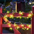 thumbnail image 4 of Guirnalda de luces solares de hoja de arce, guirnalda impermeable para exteriores, vid Artificial, cadena LED, decoración para jardín, fiesta de boda, 2M, 4 of 4