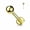 Gold, variant on Threadless Push-In Top Ball 16G Labret with Flat Back 20ga 18ga 16ga Sold Each