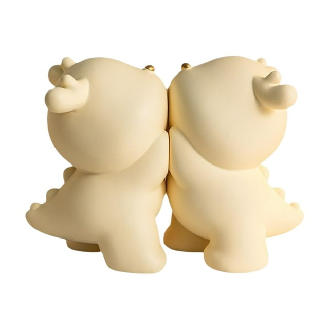 2 piezas Dragon Bookends Book Shelf Shelf Escultura de resina de resina para estantes Estatuas de animales para escolar Home Libros de