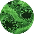 thumbnail image 1 of Ahgly Company Machine Washable Indoor Round Transitional Deep Emerald Green Area Rugs, 3' Round, 1 of 7
