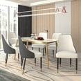 thumbnail image 4 of LeisureMod Allure Dining Chairs Modern Upholstered Seat and Back Solid Wood Legs Contemporary for Kitchen and Dining Room in White Black, 4 of 12