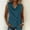 Blue, variant on Women's Sleeveless V-Neck Casual Summer Top, Solid Color Slim Fit