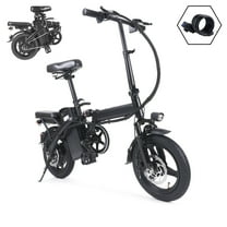 Kunyun 48V 400W Adult Electric Bikes,14" Tires, 20mph, 19-22mi Range, Dual Disc Brakes, Adjustable Seat, Removable Basket, Folding Design.