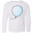 thumbnail image 3 of Inktastic Blue Balloon Long Sleeve Youth T-Shirt, 3 of 5