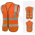 thumbnail image 1 of 120055 Reflective Safety Vest High Visibility Safety Vest Bright Neon Color Breathable Vest with 2-inch Reflective Strips for Construction sanitation Worker Roadside XL Size, 1 of 7