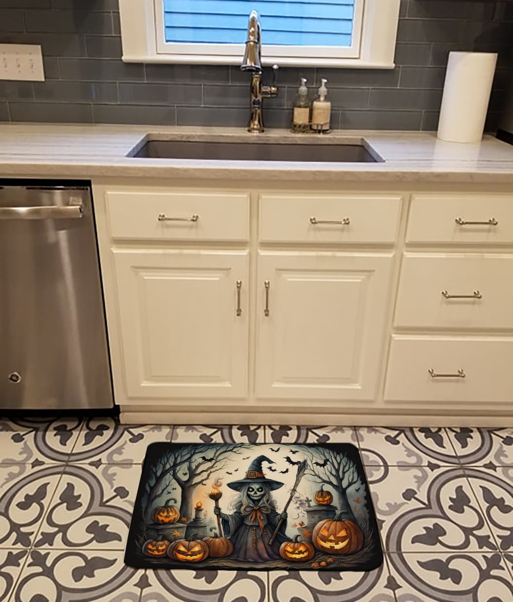 Carolines Treasures DAC2283RUG 19 x 27 in. Unisex Witch Spooky Halloween Memory Foam Kitchen Mat