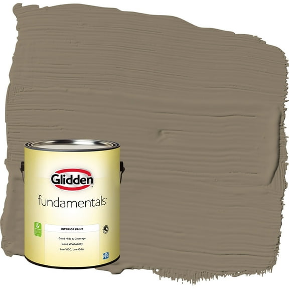 Glidden Fundamentals Patches / Gray Eggshell Interior Paint, 1 Gallon