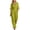 Green, variant on Womens Wrap V Neck Rolled Cuff 3/4 Sleeve Jumpsuit High Waist Wide Leg Full Length Vacation Romper