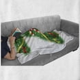 thumbnail image 6 of Christmas Alphabet Soft Flannel Fleece Blanket, Letter of Z with Candy Cane Ribbons Stars Print on Plain Backdrop, Cozy Plush for Indoor and Outdoor Use, 70" x 90", White and Green, by Ambesonne, 6 of 6