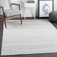 thumbnail image 6 of BoutiqueRugs Harput Farmhouse Moroccan Geometric Runner Rug - Boho Aztec Tribal Carpet for Hallway, Kitchen - Gray, Light Gray, White - 2'7" x 12' Runner, 6 of 19