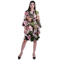 thumbnail image 3 of Moomaya Printed Womens Kimono Robes Short Satin Silk Bridal Robe Loungewear, 3 of 8