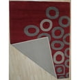 thumbnail image 3 of EORC Red Hand-Tufted Wool Transitional Modern Tufted Rug, 9' x 12'-Color:Red,Material:Wool, 3 of 4