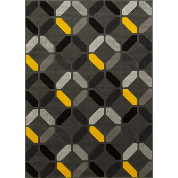 Handcraft Rugs Yellow Gray Silver, Black And Yellow Rug