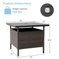 thumbnail image 4 of Topcobe Patio Square Wicker Side Table with Umbrella Hole for Yard Garden Poolside, Outdoor Patio Furniture for Garden Backyard, 4 of 13