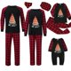 thumbnail image 4 of Pijamas familiares navideños a juego, conjuntos de pijamas de manga larga, árbol de Julio, negro, 4 of 4