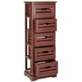 thumbnail image 4 of SAFAVIEH Sarina Solid Rustic 5 Drawer Cabinet, Red, 4 of 5