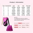 thumbnail image 7 of inlzdz Sheer Mesh Long Sleeve Gymnastics Leotards for Girls Sparkle Ballet Dance Skating Costume Purple 14, 7 of 7