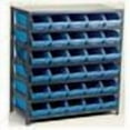 thumbnail image 2 of Quantum Storage Systems 1239-100BL Steel Shelving Unit with 4" Shelf Bins, 12" D x 36" W x 39" H, Blue, 2 of 3