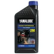 Yamaha New OEM, Yamalube 2-Stroke Marine Engine Oil Quart, LUB-2STRK-M1-12