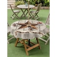thumbnail image 4 of Outdoor Tablecloths with Umbrella Hole & Zipper, Western Texas Star Retro Round Tablecloths 60 Inch, Country Farmhouse Gray Wood Grain Waterproof Table Cloth, Patio/Pool/Picnic Table Covers, 4 of 8