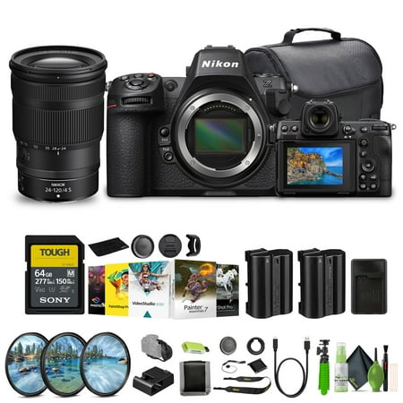 Nikon Z8 Mirrorless Camera 45.7MP Full Frame 8K Video with 24-120mm f/4 Lens Bundle Battery (International Model)