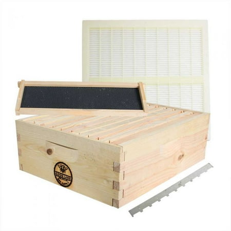 Polystyrene Bee Hive Goodland Bee Supply GL-1SK-TK3P Beekeeping Beehive Super Kit includes Frames, Foundations, Plastic Queen Excluder and Spacer ()