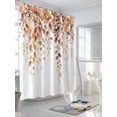 thumbnail image 3 of Fsddascl Orange Fall Leaves Shower Curtain Set - Long 72" x 84" Washable Bathtub Curtain with 12 Hooks, Watercolor Farmhouse Retro Plants Waterproof Fabric Stall Shower Curtains for Bathroom/Bathtub, 3 of 6