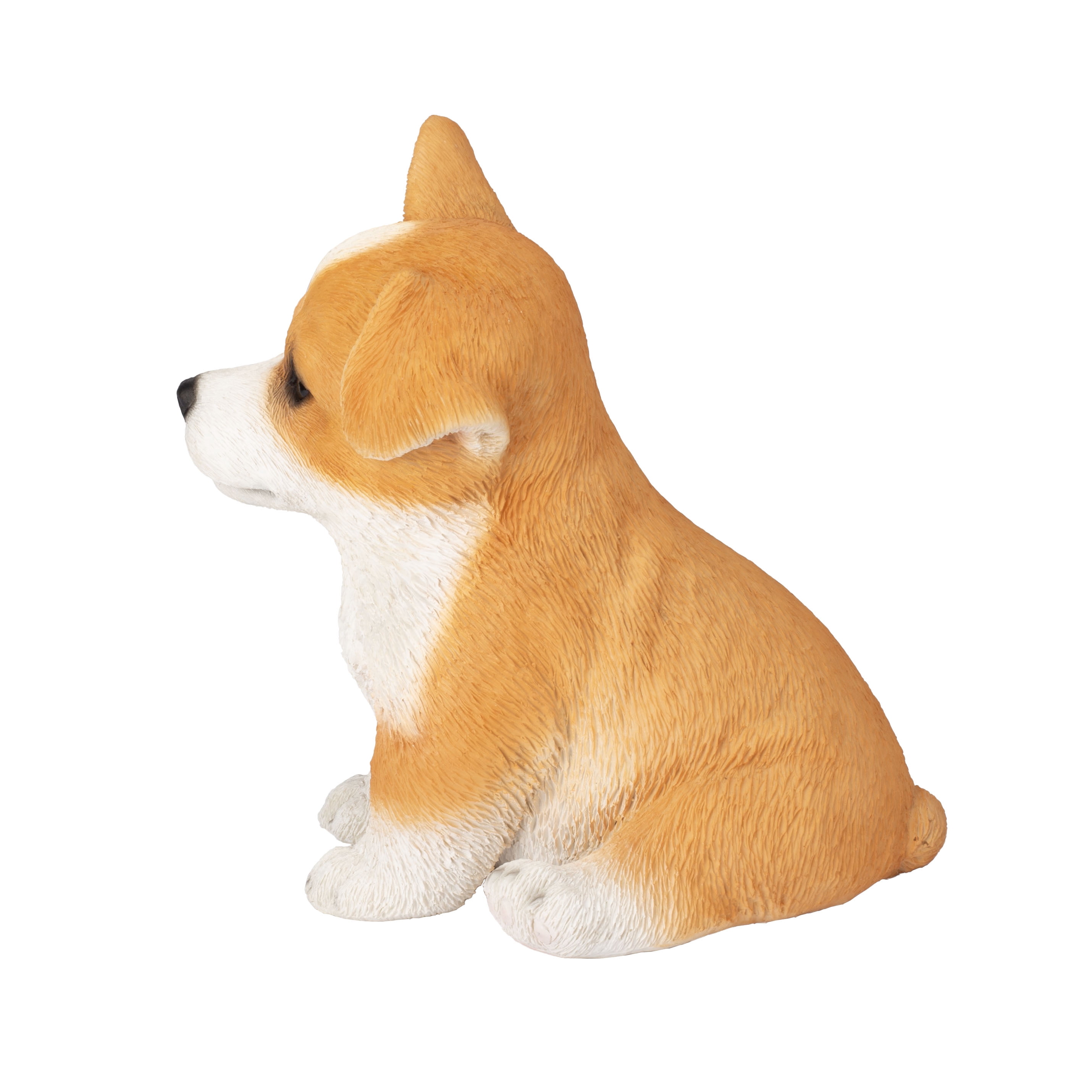 SOREAL Yellow Corgi Decorative Puppy Figurine for Home & Garden Décor, Handpainted Polyresin Dog Statue, Realistic Design | Gift for Dog Lovers | Weather-Resistant Indoor/Outdoor Decor