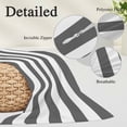 thumbnail image 6 of Grey Stripes Standard Size Pillow Cover, Pillowcase Protectors with Zipper, Breathable Decorative Throw Pillow Case Cover, Simple Gray White Texture Pillow Shams for Couch Sofa 20x26Inch, 6 of 8