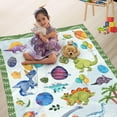 thumbnail image 4 of Dinosaur Blanket for Boys Girls Soft Fleece Kids Baby Boy Suitable Toddler Couch Cute Sofa Bedroom Living Room Gifts Children (Universe Dino, 40''''x30''''), 4 of 5